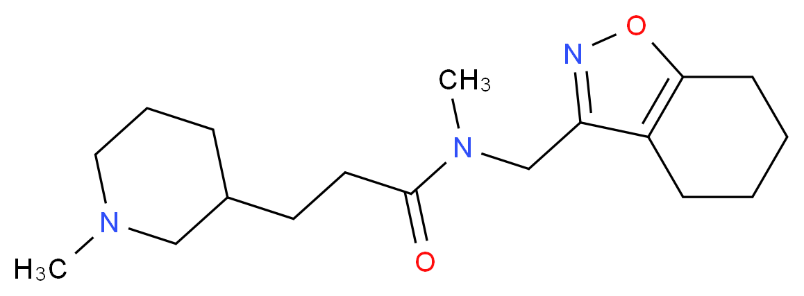 N-methyl-3-(1-methyl-3-piperidinyl)-N-(4,5,6,7-tetrahydro-1,2-benzisoxazol-3-ylmethyl)propanamide_Molecular_structure_CAS_)