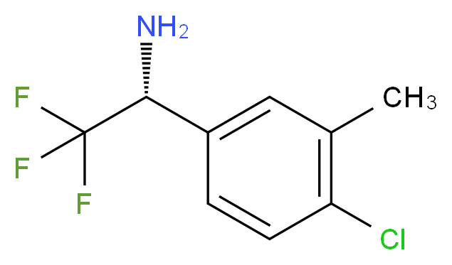 (1R)-1-(4-CHLORO-3-METHYLPHENYL)-2,2,2-TRIFLUOROETHYLAMINE_Molecular_structure_CAS_)