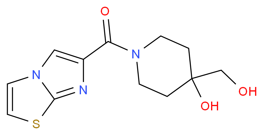 4-(hydroxymethyl)-1-(imidazo[2,1-b][1,3]thiazol-6-ylcarbonyl)piperidin-4-ol_Molecular_structure_CAS_)