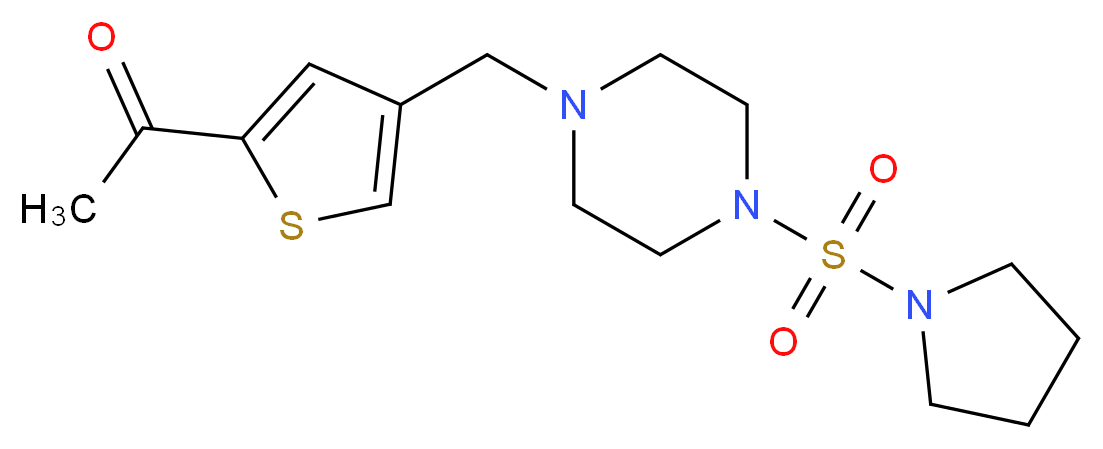1-(4-{[4-(pyrrolidin-1-ylsulfonyl)piperazin-1-yl]methyl}-2-thienyl)ethanone_Molecular_structure_CAS_)