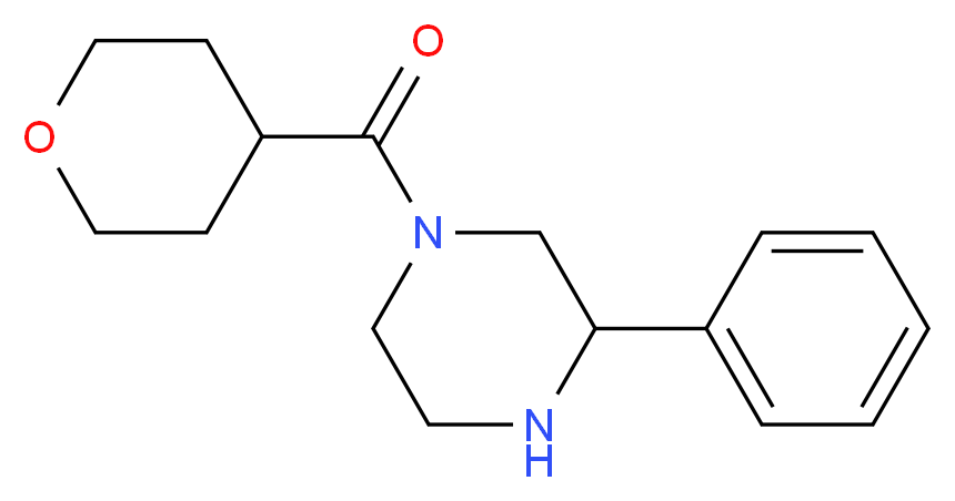 3-phenyl-1-(tetrahydro-2H-pyran-4-ylcarbonyl)piperazine_Molecular_structure_CAS_)