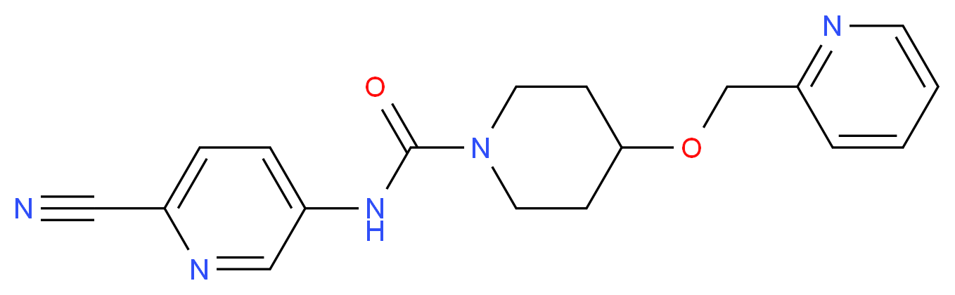 N-(6-cyanopyridin-3-yl)-4-(pyridin-2-ylmethoxy)piperidine-1-carboxamide_Molecular_structure_CAS_)