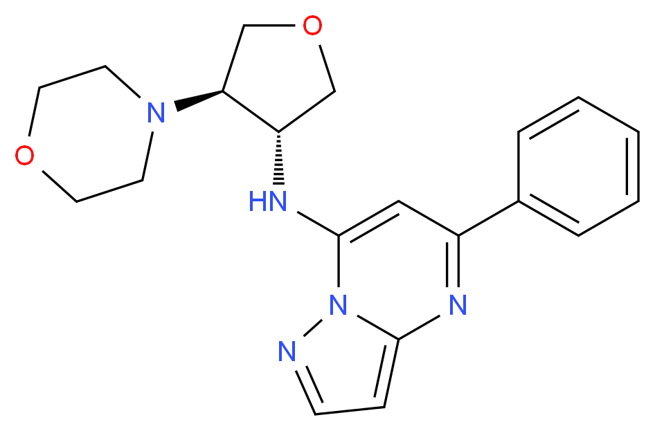 N-[(3R*,4R*)-4-morpholin-4-yltetrahydrofuran-3-yl]-5-phenylpyrazolo[1,5-a]pyrimidin-7-amine_Molecular_structure_CAS_)