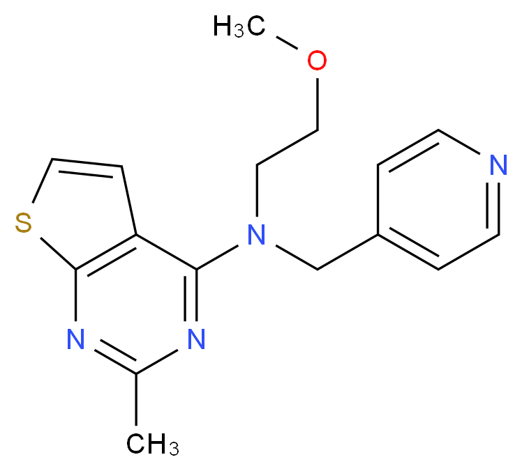 N-(2-methoxyethyl)-2-methyl-N-(pyridin-4-ylmethyl)thieno[2,3-d]pyrimidin-4-amine_Molecular_structure_CAS_)