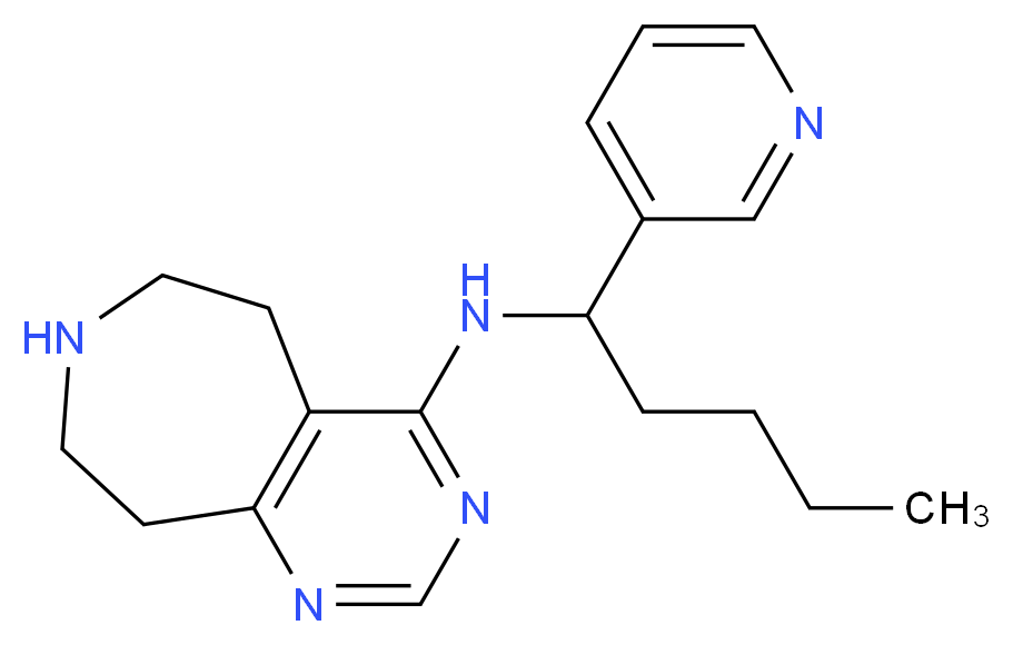N-(1-pyridin-3-ylpentyl)-6,7,8,9-tetrahydro-5H-pyrimido[4,5-d]azepin-4-amine_Molecular_structure_CAS_)