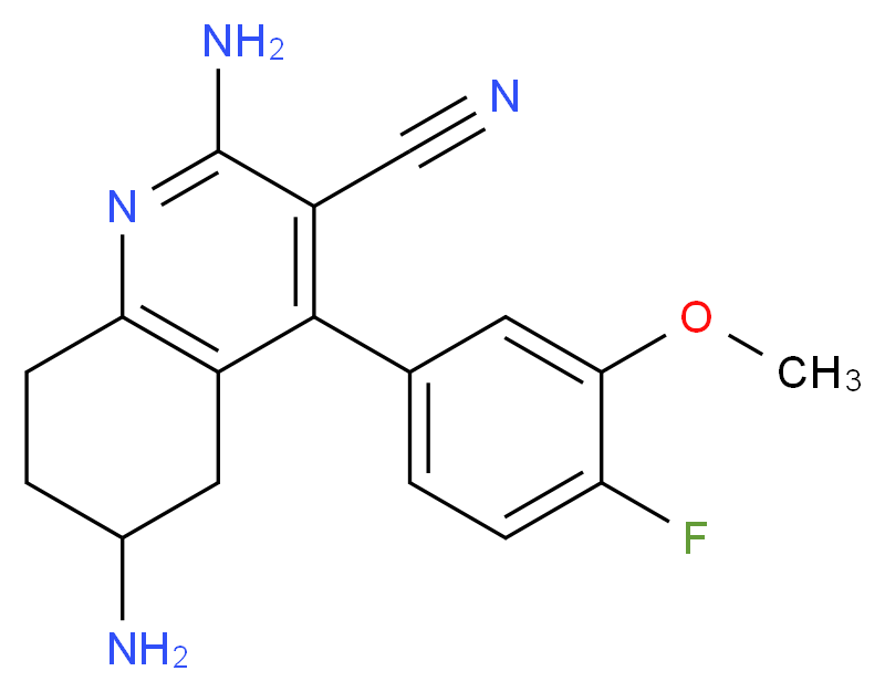 2,6-diamino-4-(4-fluoro-3-methoxyphenyl)-5,6,7,8-tetrahydroquinoline-3-carbonitrile_Molecular_structure_CAS_)