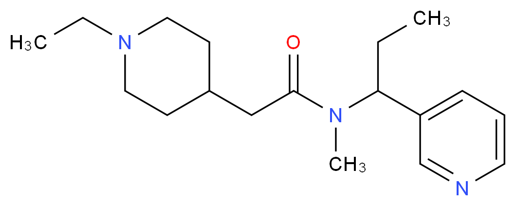 2-(1-ethyl-4-piperidinyl)-N-methyl-N-[1-(3-pyridinyl)propyl]acetamide_Molecular_structure_CAS_)