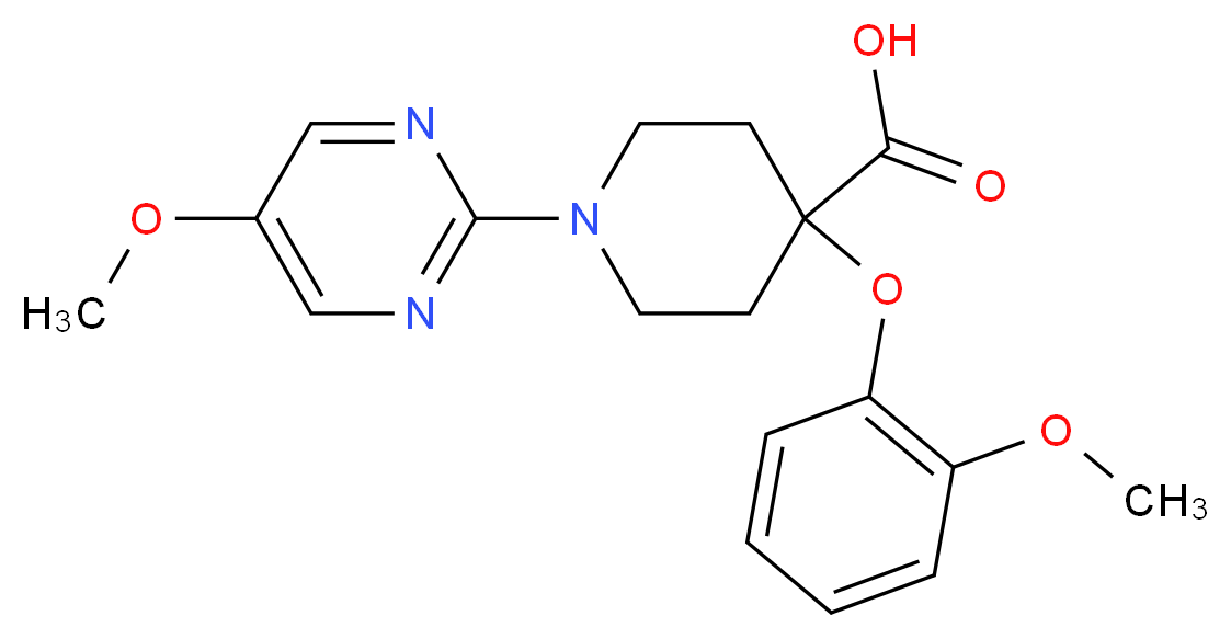 4-(2-methoxyphenoxy)-1-(5-methoxypyrimidin-2-yl)piperidine-4-carboxylic acid_Molecular_structure_CAS_)