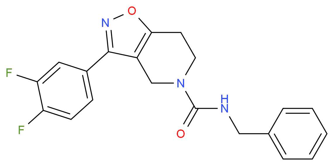 N-benzyl-3-(3,4-difluorophenyl)-6,7-dihydroisoxazolo[4,5-c]pyridine-5(4H)-carboxamide_Molecular_structure_CAS_)