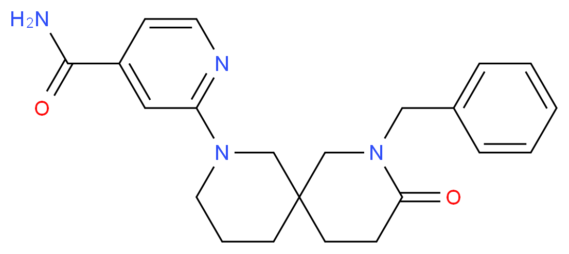 2-(8-benzyl-9-oxo-2,8-diazaspiro[5.5]undec-2-yl)isonicotinamide_Molecular_structure_CAS_)