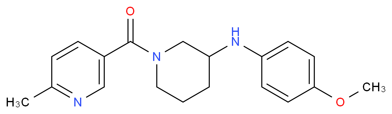 N-(4-methoxyphenyl)-1-[(6-methyl-3-pyridinyl)carbonyl]-3-piperidinamine_Molecular_structure_CAS_)