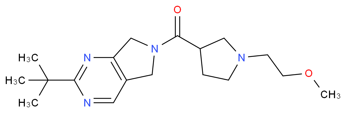 2-tert-butyl-6-{[1-(2-methoxyethyl)pyrrolidin-3-yl]carbonyl}-6,7-dihydro-5H-pyrrolo[3,4-d]pyrimidine_Molecular_structure_CAS_)