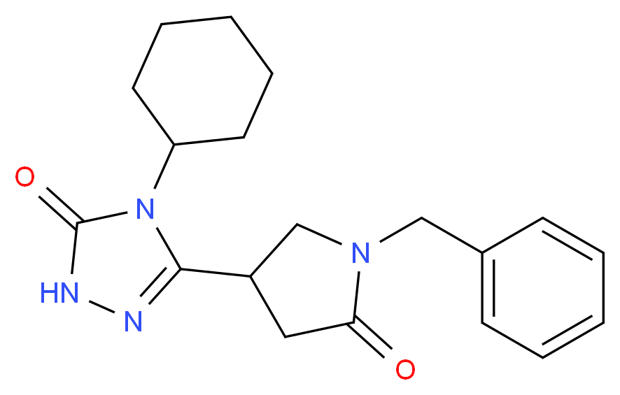 5-(1-benzyl-5-oxopyrrolidin-3-yl)-4-cyclohexyl-2,4-dihydro-3H-1,2,4-triazol-3-one_Molecular_structure_CAS_)