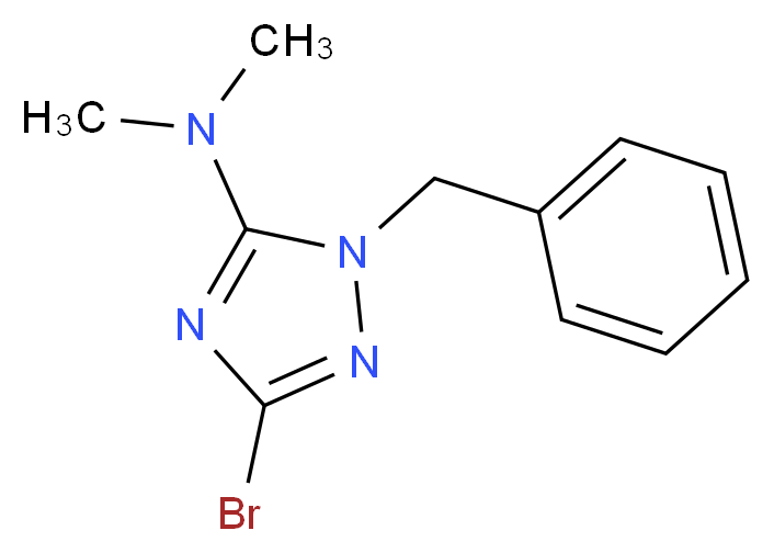1-benzyl-3-bromo-N,N-dimethyl-1H-1,2,4-triazol-5-amine_Molecular_structure_CAS_1215296-00-6)