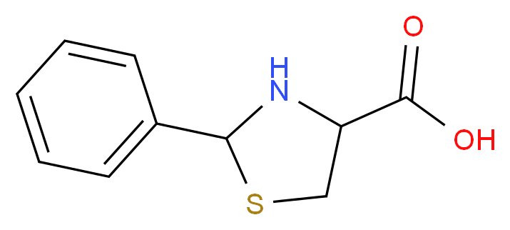 2-Phenyl-1,3-thiazolane-4-carboxylic acid_Molecular_structure_CAS_42607-21-6)