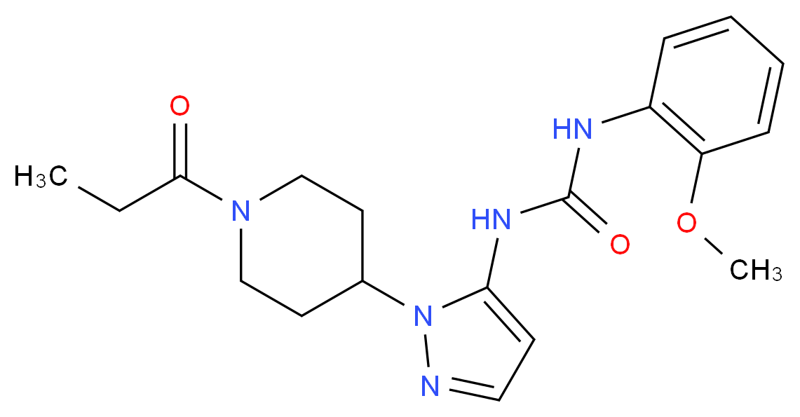 N-(2-methoxyphenyl)-N'-[1-(1-propionylpiperidin-4-yl)-1H-pyrazol-5-yl]urea_Molecular_structure_CAS_)