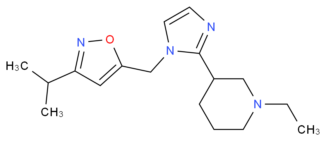 1-ethyl-3-{1-[(3-isopropylisoxazol-5-yl)methyl]-1H-imidazol-2-yl}piperidine_Molecular_structure_CAS_)