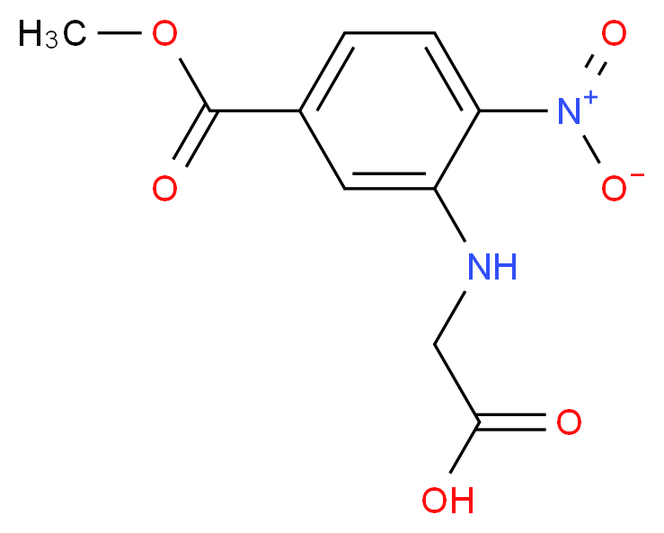 2-{[5-(Methoxycarbonyl)-2-nitrophenyl]-amino}acetic acid_Molecular_structure_CAS_)