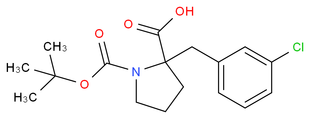 Boc-α-(3-chlorobenzyl)-DL-Pro-OH_Molecular_structure_CAS_351002-87-4)