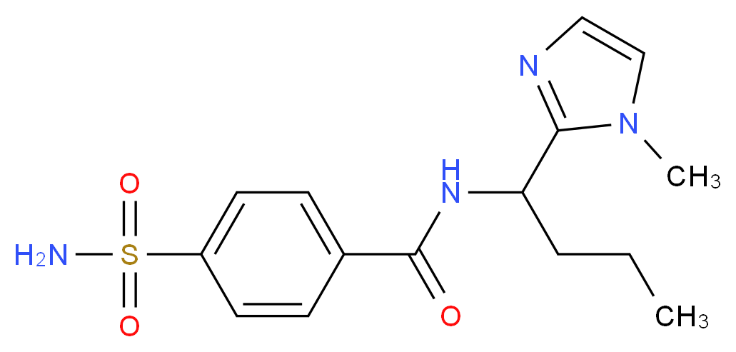4-(aminosulfonyl)-N-[1-(1-methyl-1H-imidazol-2-yl)butyl]benzamide_Molecular_structure_CAS_)