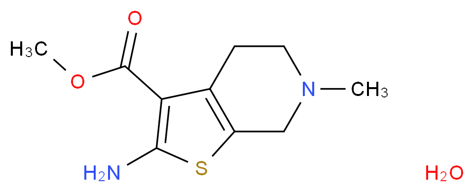 Methyl 2-amino-6-methyl-4,5,6,7-tetrahydrothieno-[2,3-c]pyridine-3-carboxylate monohydrate_Molecular_structure_CAS_)