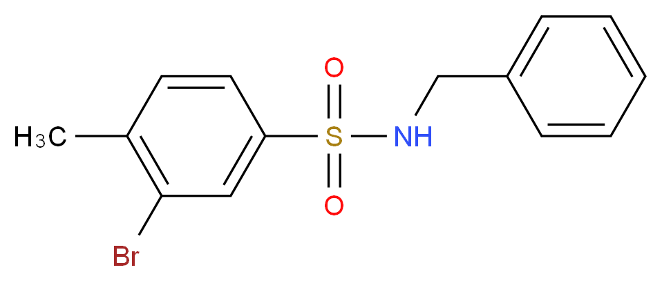 N-Benzyl-N-3-bromo-4-methylbenzenesulphonamide 96%_Molecular_structure_CAS_850429-67-3)