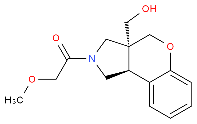 [(3aS*,9bS*)-2-(methoxyacetyl)-1,2,3,9b-tetrahydrochromeno[3,4-c]pyrrol-3a(4H)-yl]methanol_Molecular_structure_CAS_)