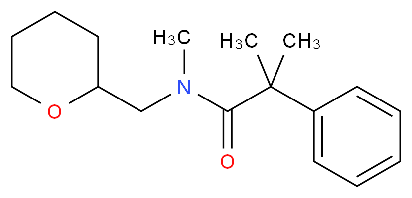 N,2-dimethyl-2-phenyl-N-(tetrahydro-2H-pyran-2-ylmethyl)propanamide_Molecular_structure_CAS_)