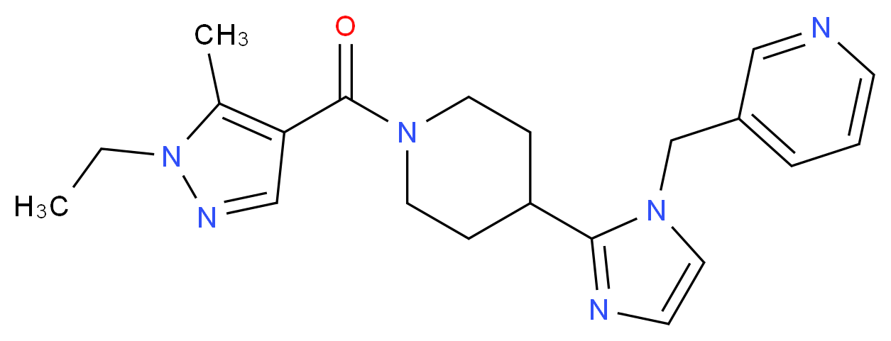 3-[(2-{1-[(1-ethyl-5-methyl-1H-pyrazol-4-yl)carbonyl]-4-piperidinyl}-1H-imidazol-1-yl)methyl]pyridine_Molecular_structure_CAS_)