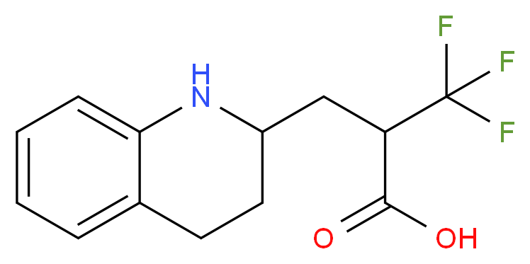 3-(1,2,3,4-Tetrahydroquinolin-2-yl)-2-(trifluoromethyl) propionic acid_Molecular_structure_CAS_690632-20-3)