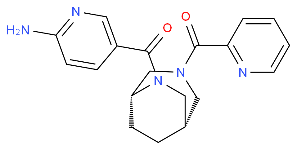 5-{[(1S*,5R*)-3-(2-pyridinylcarbonyl)-3,6-diazabicyclo[3.2.2]non-6-yl]carbonyl}-2-pyridinamine_Molecular_structure_CAS_)