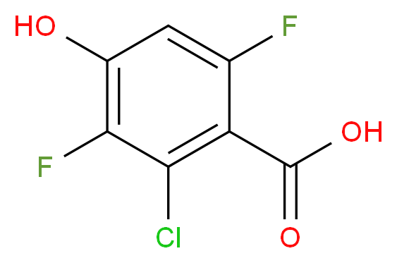 2-Chloro-3,6-difluoro-4-hydroxybenzenecarboxylic acid_Molecular_structure_CAS_)