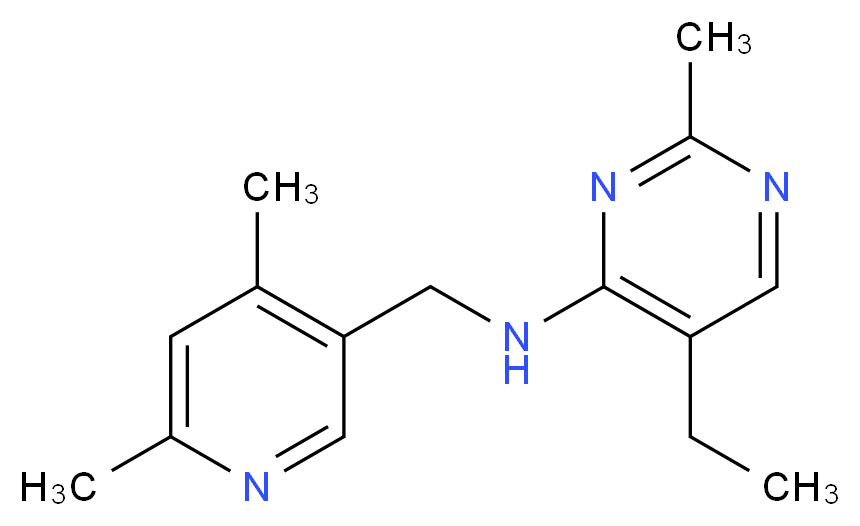 N-[(4,6-dimethylpyridin-3-yl)methyl]-5-ethyl-2-methylpyrimidin-4-amine_Molecular_structure_CAS_)