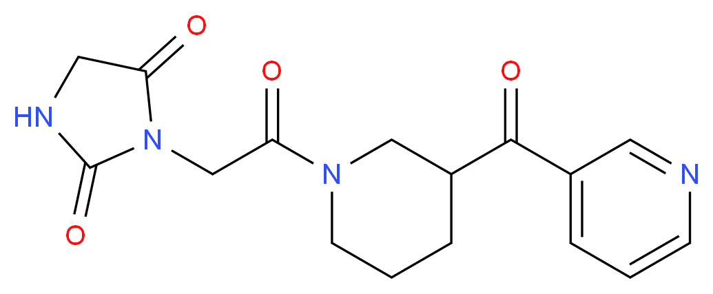 3-{2-oxo-2-[3-(3-pyridinylcarbonyl)-1-piperidinyl]ethyl}-2,4-imidazolidinedione_Molecular_structure_CAS_)