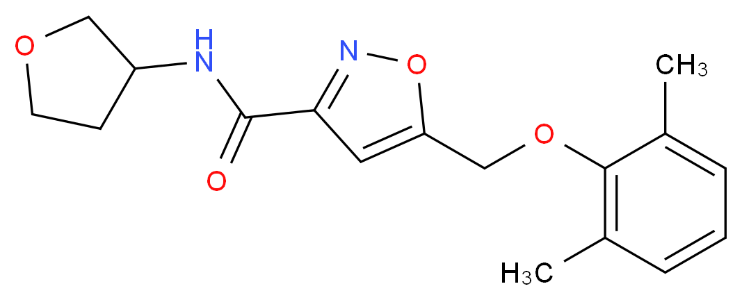 5-[(2,6-dimethylphenoxy)methyl]-N-(tetrahydro-3-furanyl)-3-isoxazolecarboxamide_Molecular_structure_CAS_)