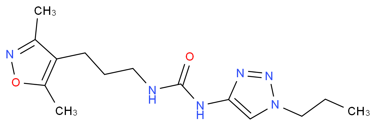 N-[3-(3,5-dimethylisoxazol-4-yl)propyl]-N'-(1-propyl-1H-1,2,3-triazol-4-yl)urea_Molecular_structure_CAS_)