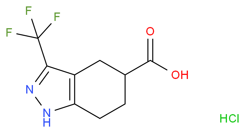3-(trifluoromethyl)-4,5,6,7-tetrahydro-1H-indazole-5-carboxylic acid hydrochloride_Molecular_structure_CAS_)