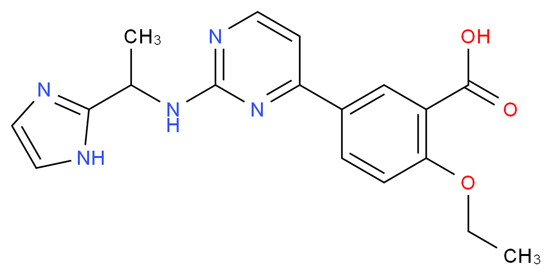 2-ethoxy-5-(2-{[1-(1H-imidazol-2-yl)ethyl]amino}pyrimidin-4-yl)benzoic acid_Molecular_structure_CAS_)