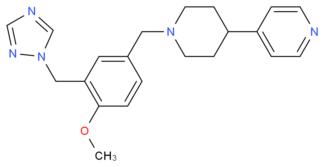 4-{1-[4-methoxy-3-(1H-1,2,4-triazol-1-ylmethyl)benzyl]-4-piperidinyl}pyridine_Molecular_structure_CAS_)