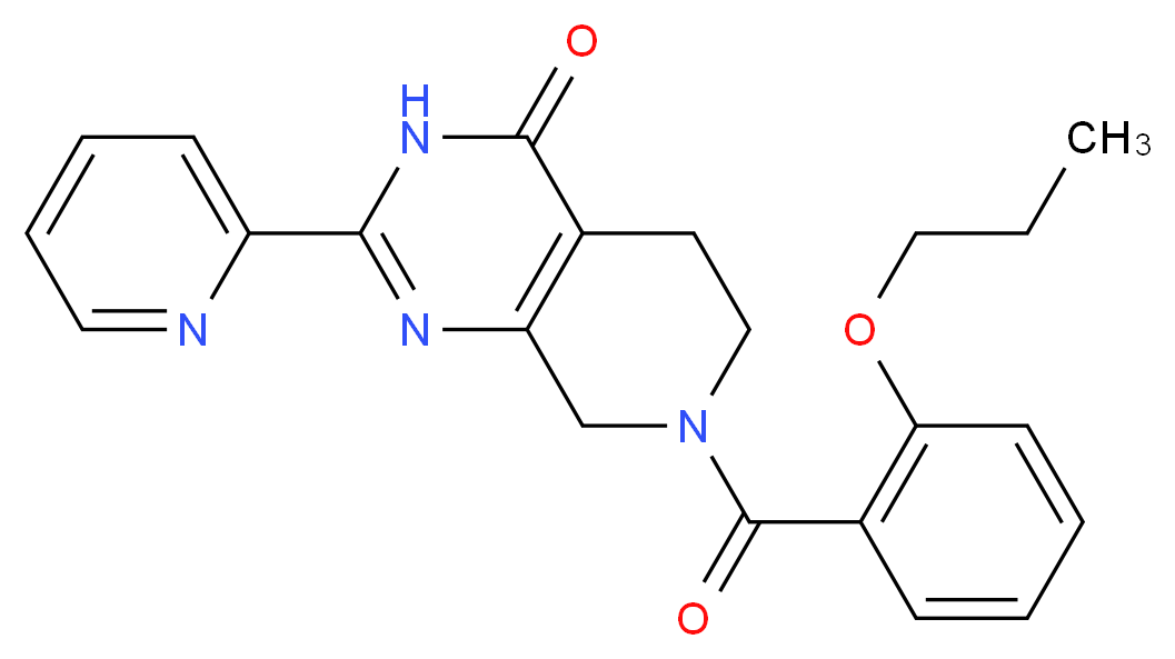 7-(2-propoxybenzoyl)-2-pyridin-2-yl-5,6,7,8-tetrahydropyrido[3,4-d]pyrimidin-4(3H)-one_Molecular_structure_CAS_)