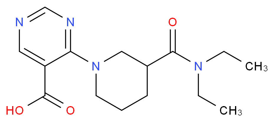4-{3-[(diethylamino)carbonyl]piperidin-1-yl}pyrimidine-5-carboxylic acid_Molecular_structure_CAS_)