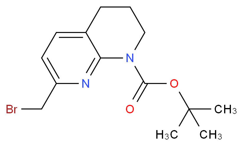 7-BROMOMETHYL-3,4-DIHYDRO-2H-[1,8]NAPHTHYRIDINE-1-CARBOXYLIC ACID TERT-BUTYL ESTER_Molecular_structure_CAS_886369-27-3)