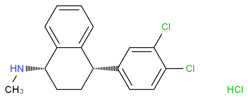 (1S,4S)-4-(3,4-dichlorophenyl)-N-methyl-1,2,3,4-tetrahydronaphthalen-1-amine hydrochloride_Molecular_structure_CAS_)