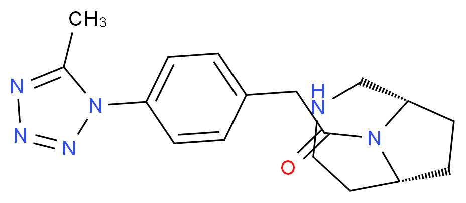 (1S*,6R*)-9-{[4-(5-methyl-1H-tetrazol-1-yl)phenyl]acetyl}-3,9-diazabicyclo[4.2.1]nonane_Molecular_structure_CAS_)