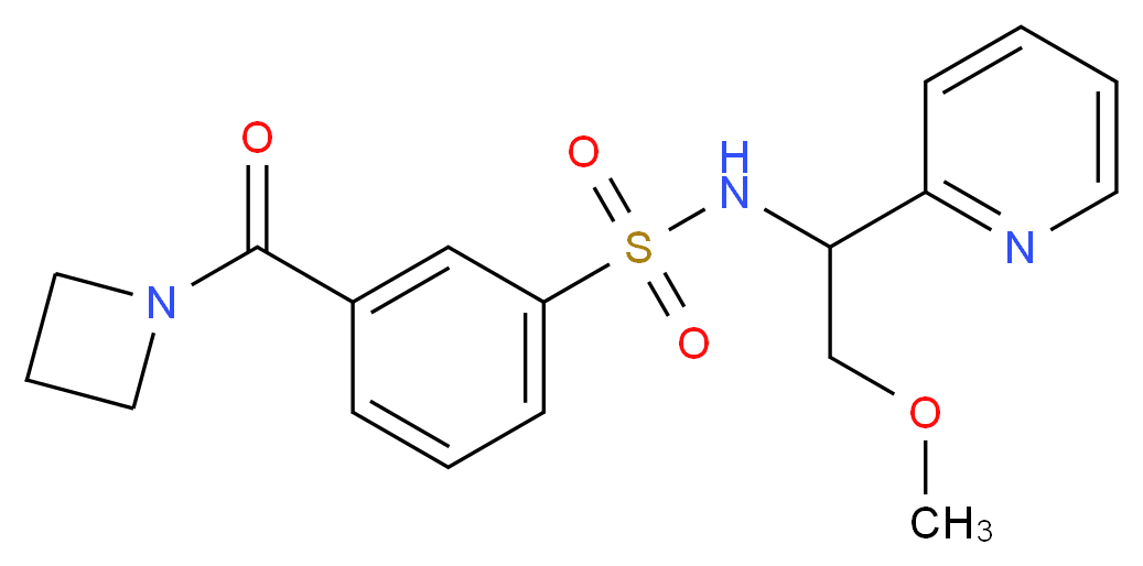 3-(azetidin-1-ylcarbonyl)-N-(2-methoxy-1-pyridin-2-ylethyl)benzenesulfonamide_Molecular_structure_CAS_)