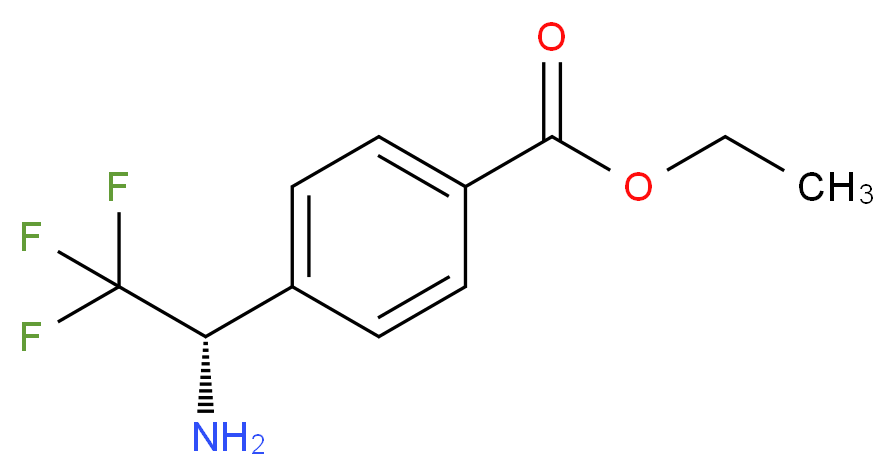 4-((S)-1-AMINO-2,2,2-TRIFLUORO-ETHYL)-BENZOIC ACID ETHYL ESTER_Molecular_structure_CAS_886369-03-5)