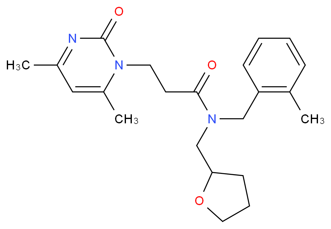 3-(4,6-dimethyl-2-oxopyrimidin-1(2H)-yl)-N-(2-methylbenzyl)-N-(tetrahydrofuran-2-ylmethyl)propanamide_Molecular_structure_CAS_)