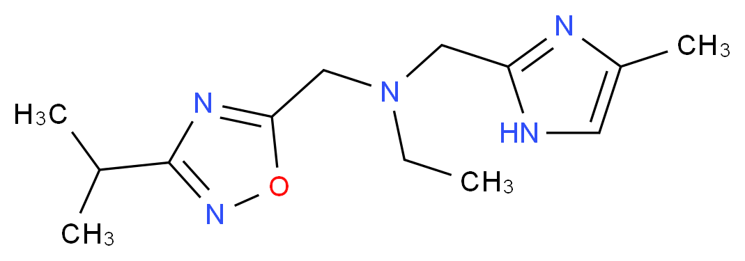 N-[(3-isopropyl-1,2,4-oxadiazol-5-yl)methyl]-N-[(4-methyl-1H-imidazol-2-yl)methyl]ethanamine_Molecular_structure_CAS_)