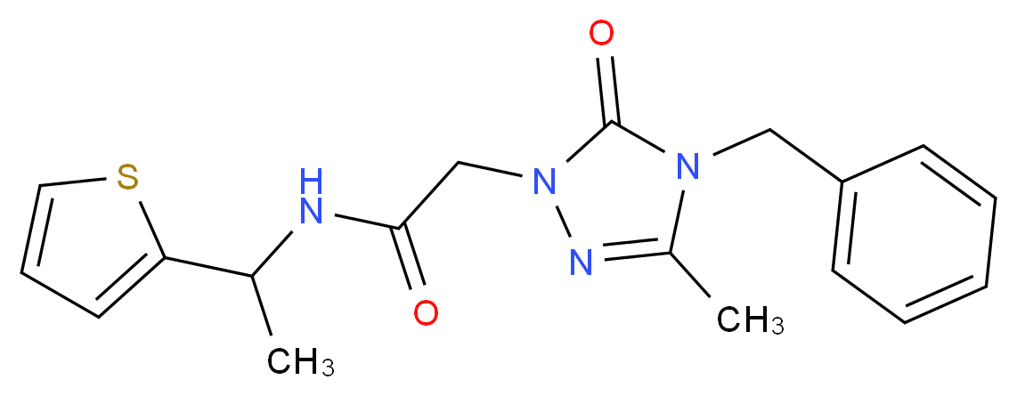 2-(4-benzyl-3-methyl-5-oxo-4,5-dihydro-1H-1,2,4-triazol-1-yl)-N-[1-(2-thienyl)ethyl]acetamide_Molecular_structure_CAS_)