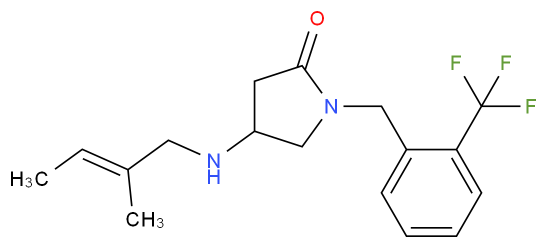 4-{[(2E)-2-methyl-2-buten-1-yl]amino}-1-[2-(trifluoromethyl)benzyl]-2-pyrrolidinone_Molecular_structure_CAS_)
